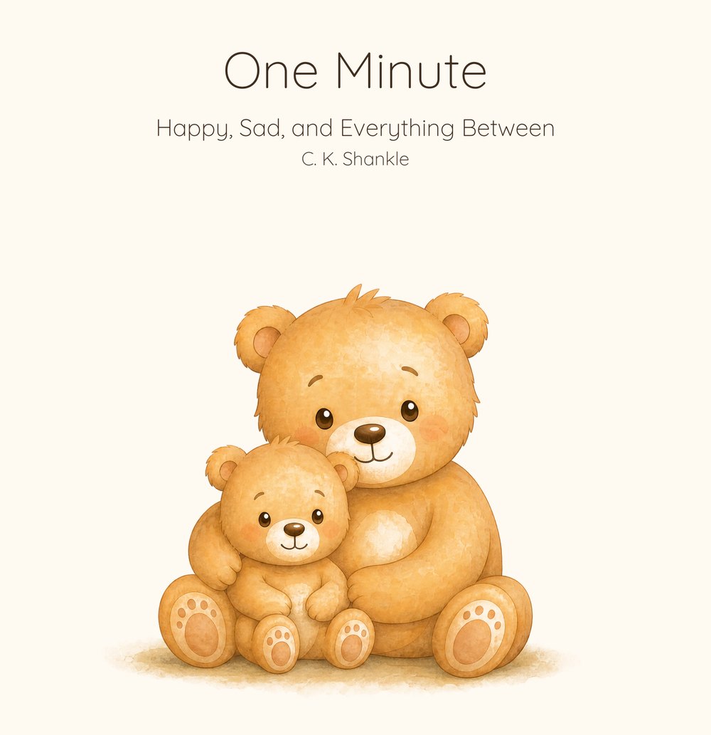 Cover of One Minute: a bear cub tucked against a larger bear